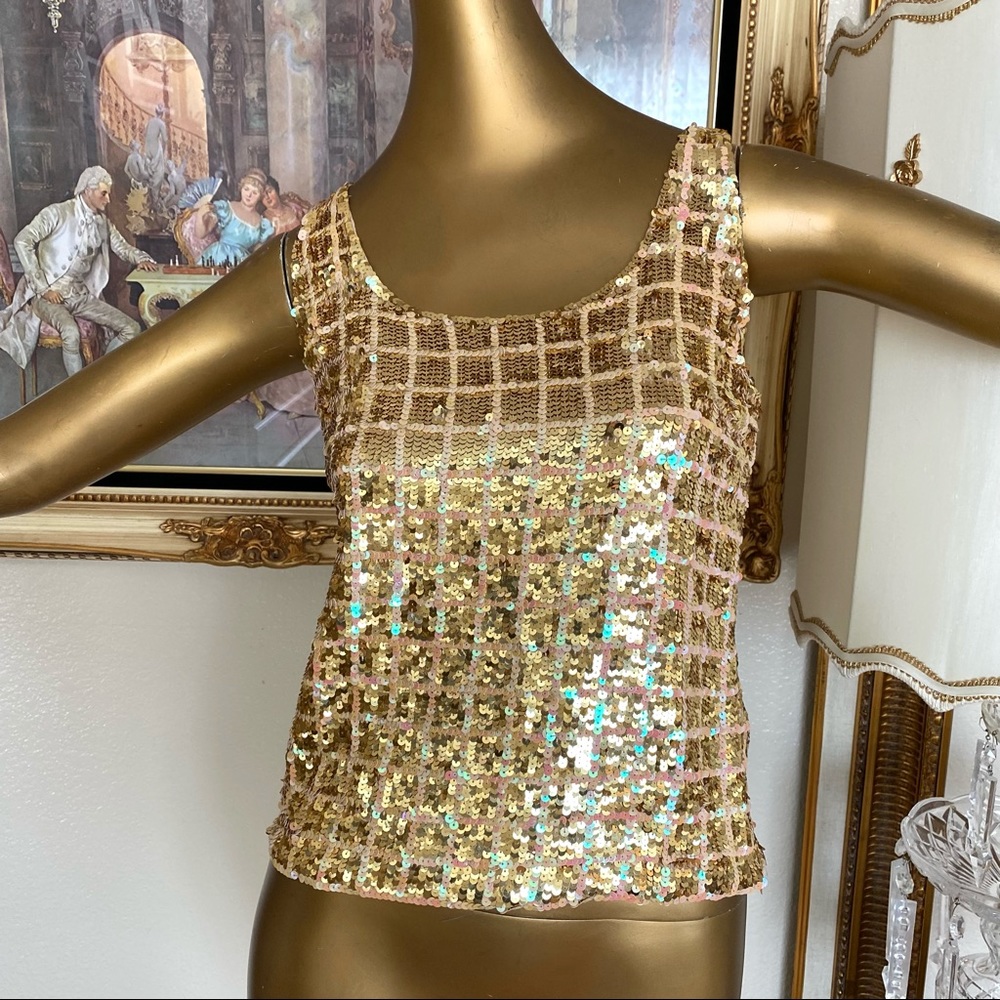 Moda International Sequin Silk Top